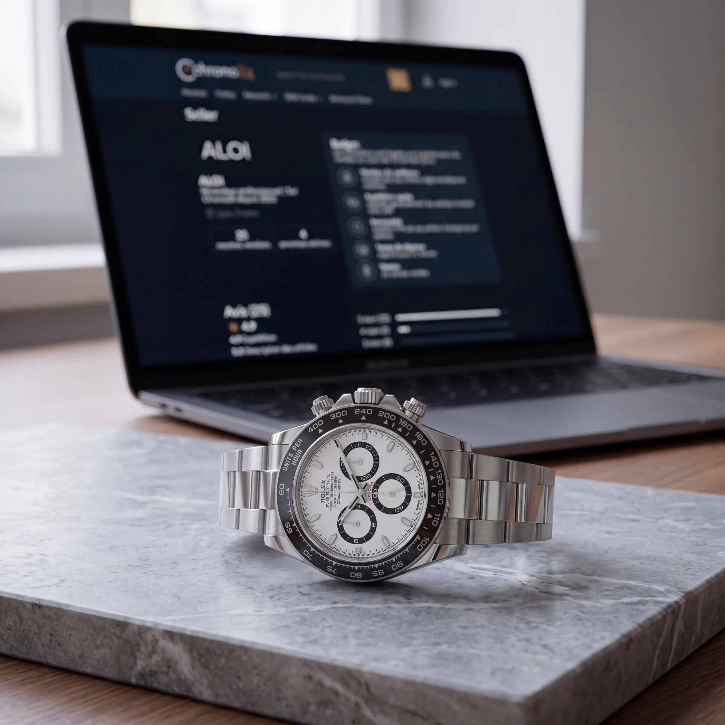 Illustration argentée Chrono24 Trusted Dealer